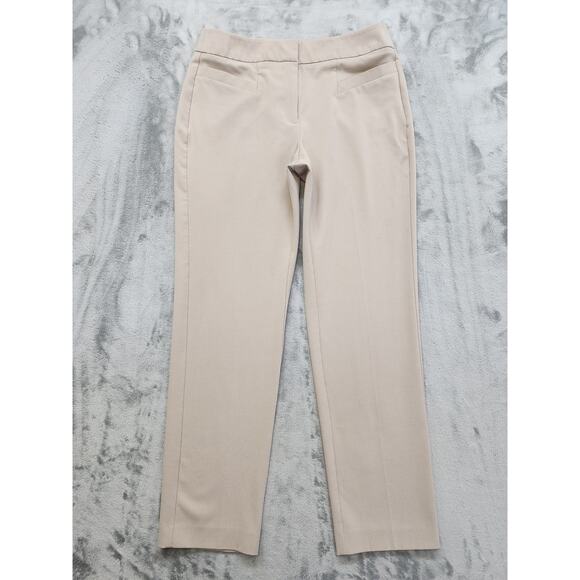 Chico's Magique Ankle Pants Size 00 XS/2 Beige Crop Slim Stretch Office Career - Picture 1 of 11